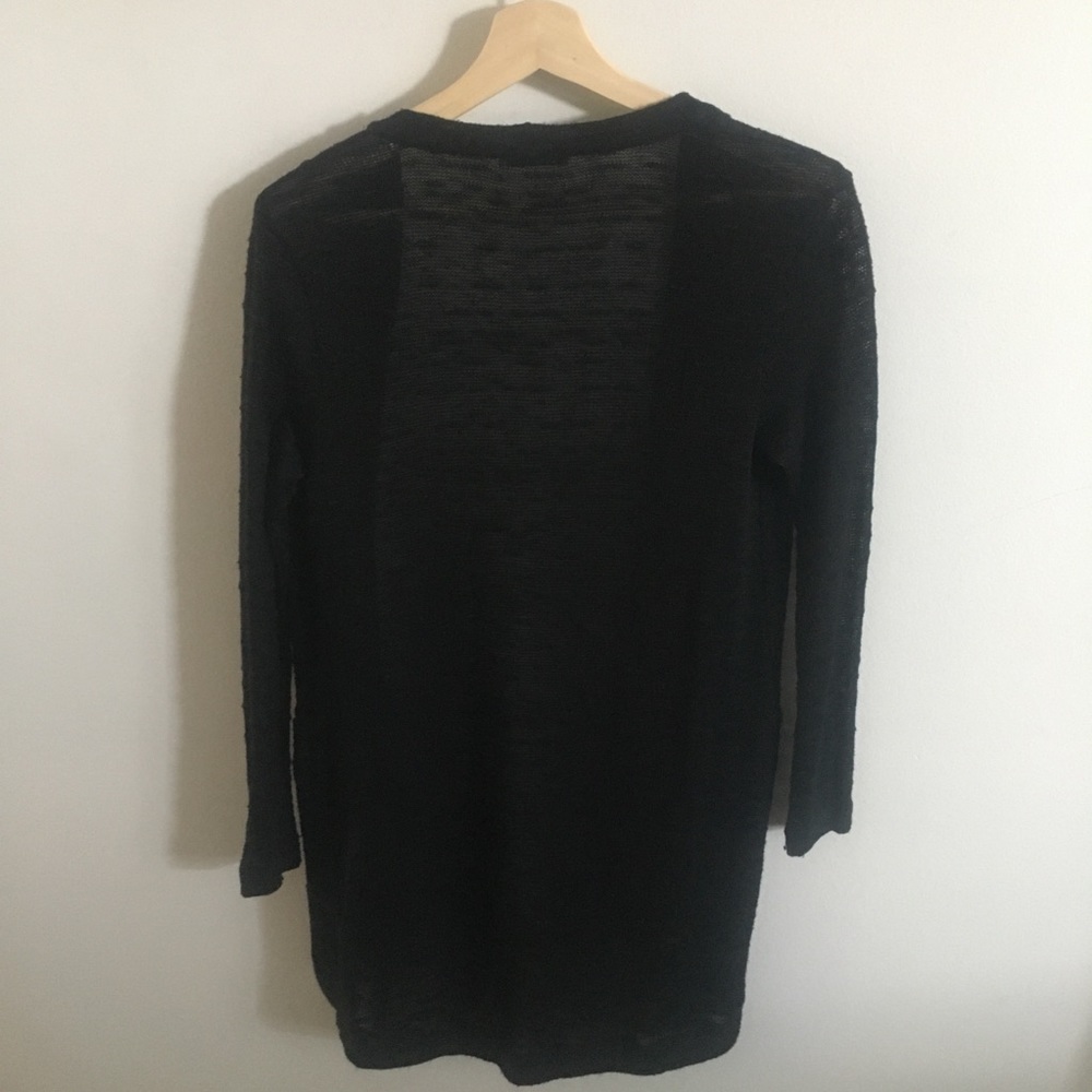 Black knit cardigan